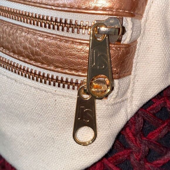 JANSPORT Classic Hippyland rose gold canvas Fannypack waist bag NWOT - Picture 3 of 7